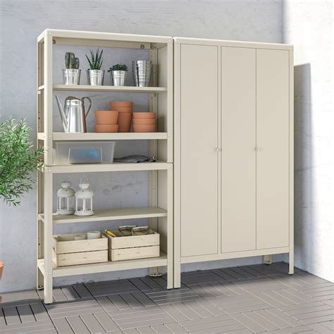 galvanized steel outdoor cabinet|KOLBJÖRN Cabinet, indoor/outdoor, beige, 35x63 .